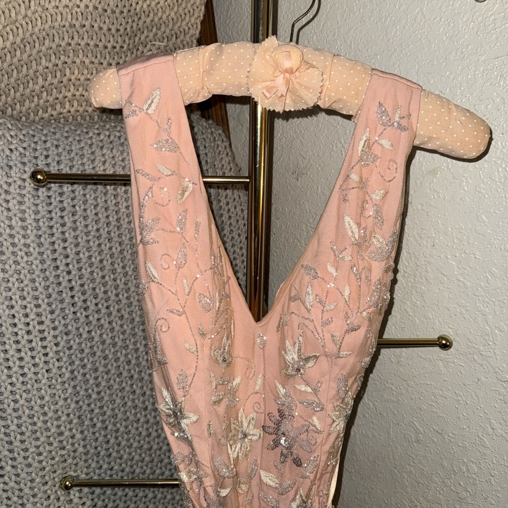 Mia Bella Adriana Floral Sequin Gown - Picture 5 of 8
